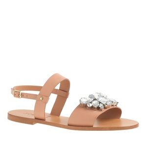 Jcrew Jeweled Camden Leather Sandals sz 7